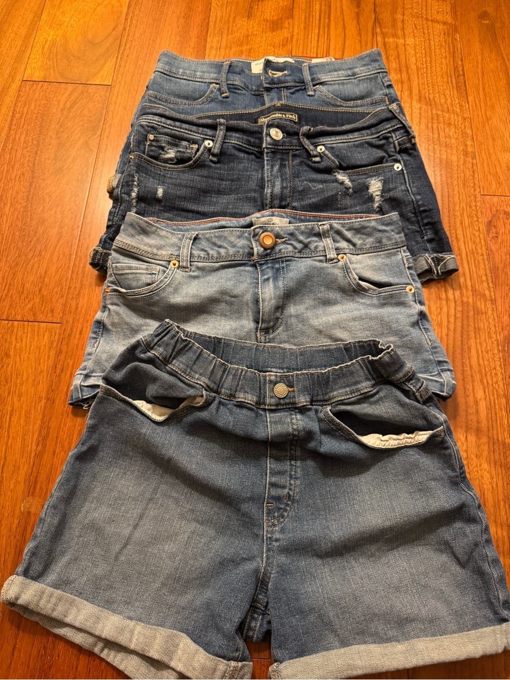 Abercrombie & Fitch Kids Denim Shorts Pack - Blue Washest